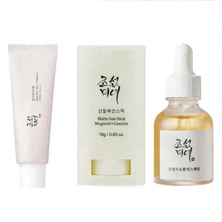 مجموعة Beauty of Joseon بيوتي اوف جوسون بخلاصة الارز(سيروم +واقي شمس كريمي +واقي شمس ستيك )
