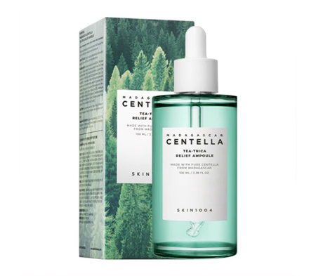 سيروم علاجي لطيف مخصص للبشرة المعرضة لحب الشباب والاحمرارSKIN1004 Madagascar Centella Tea-Trica Relief Ampoule  –